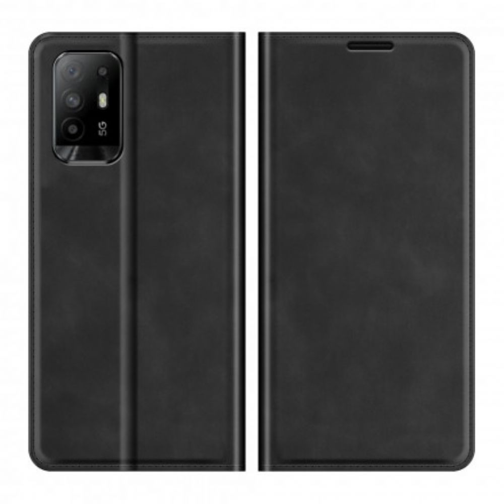 Bescherming Hoesje voor Oppo A94 5G Folio-hoesje Zacht Leereffect