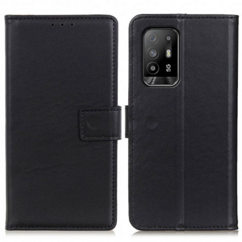 Flip Case voor Oppo A94 5G Eenvoudig Kunstleer