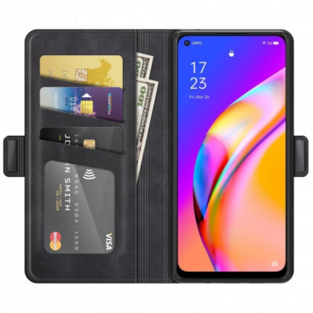 Flip Case voor Oppo A94 5G Folio-hoesje Dubbele Klep