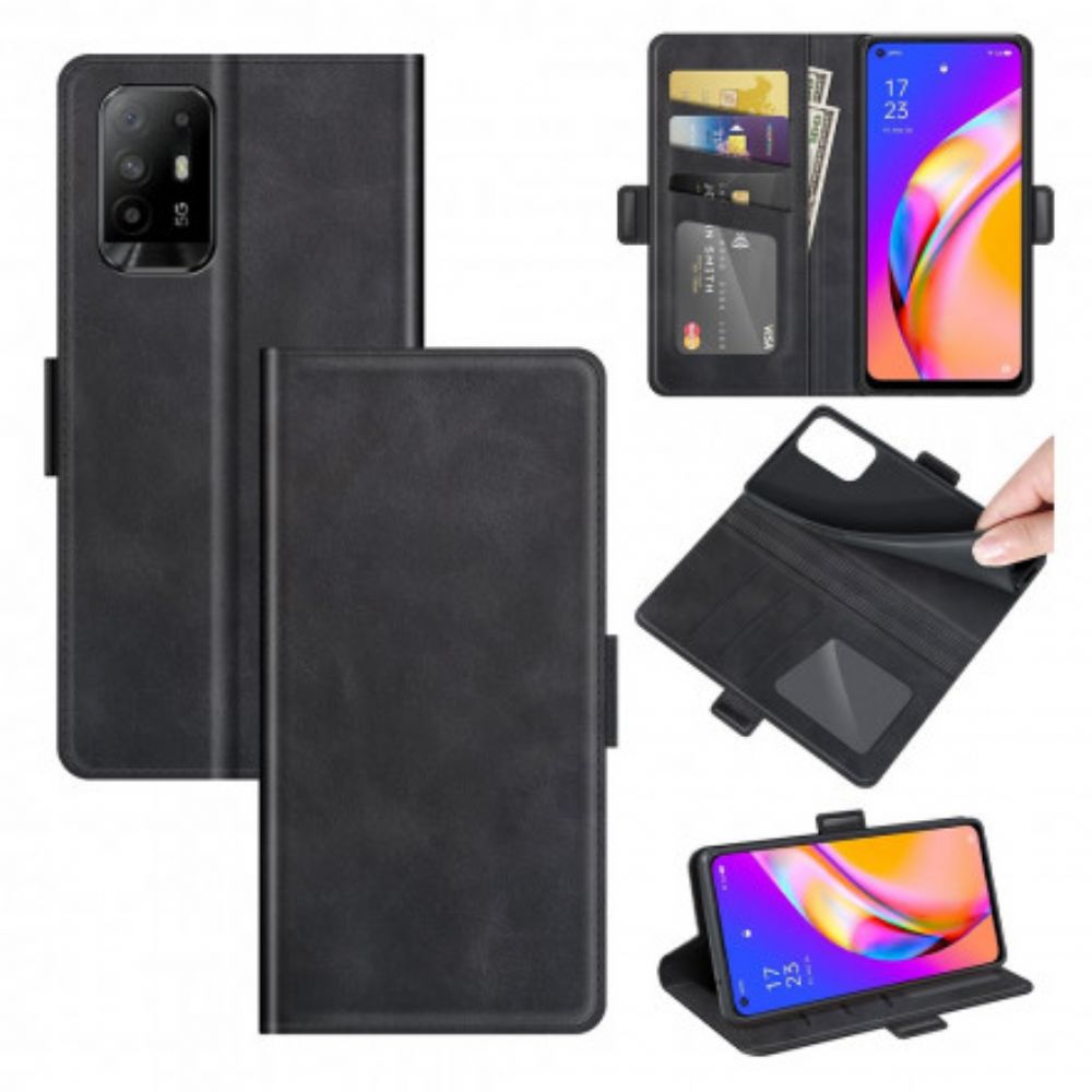 Flip Case voor Oppo A94 5G Folio-hoesje Dubbele Klep