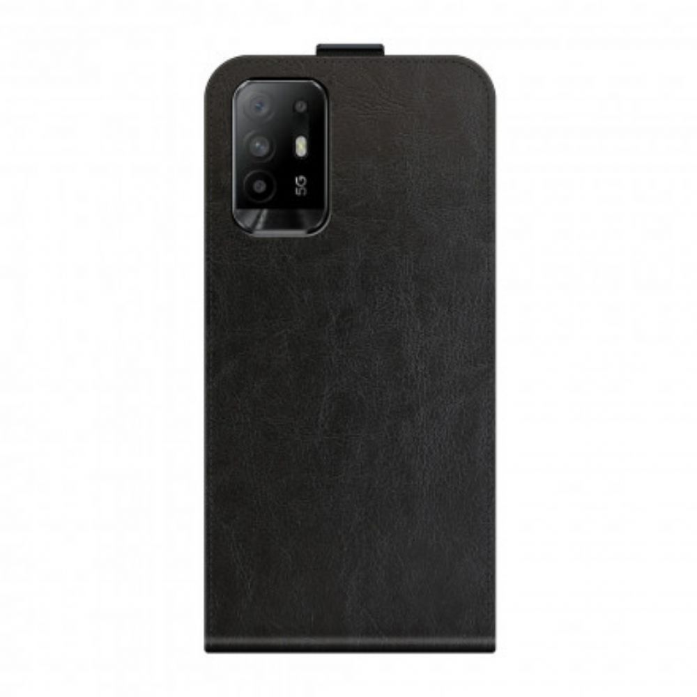 Flip Case voor Oppo A94 5G Folio-hoesje Leren Effect Verticale Klep