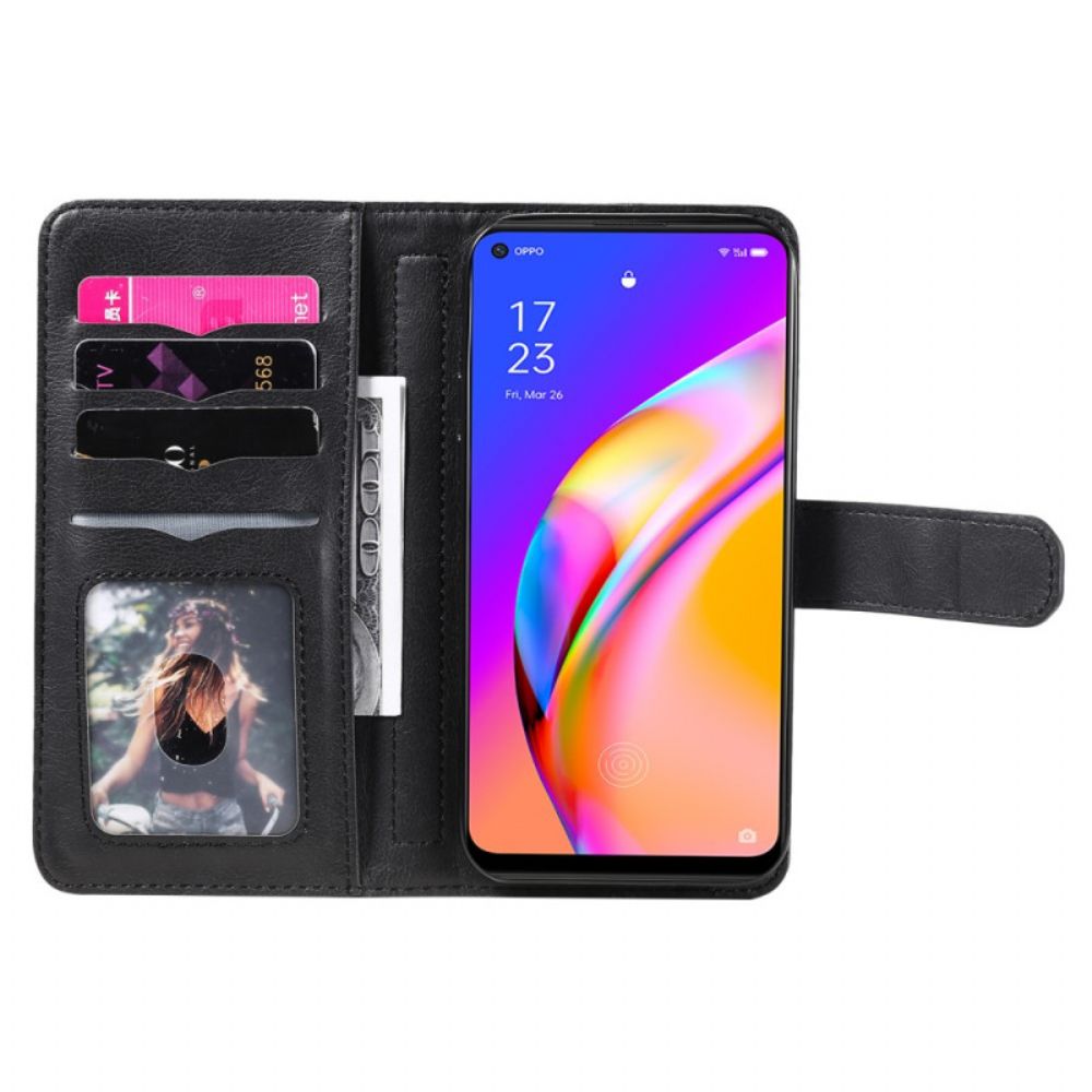 Flip Case voor Oppo A94 5G Kunstleer Kaarthouder