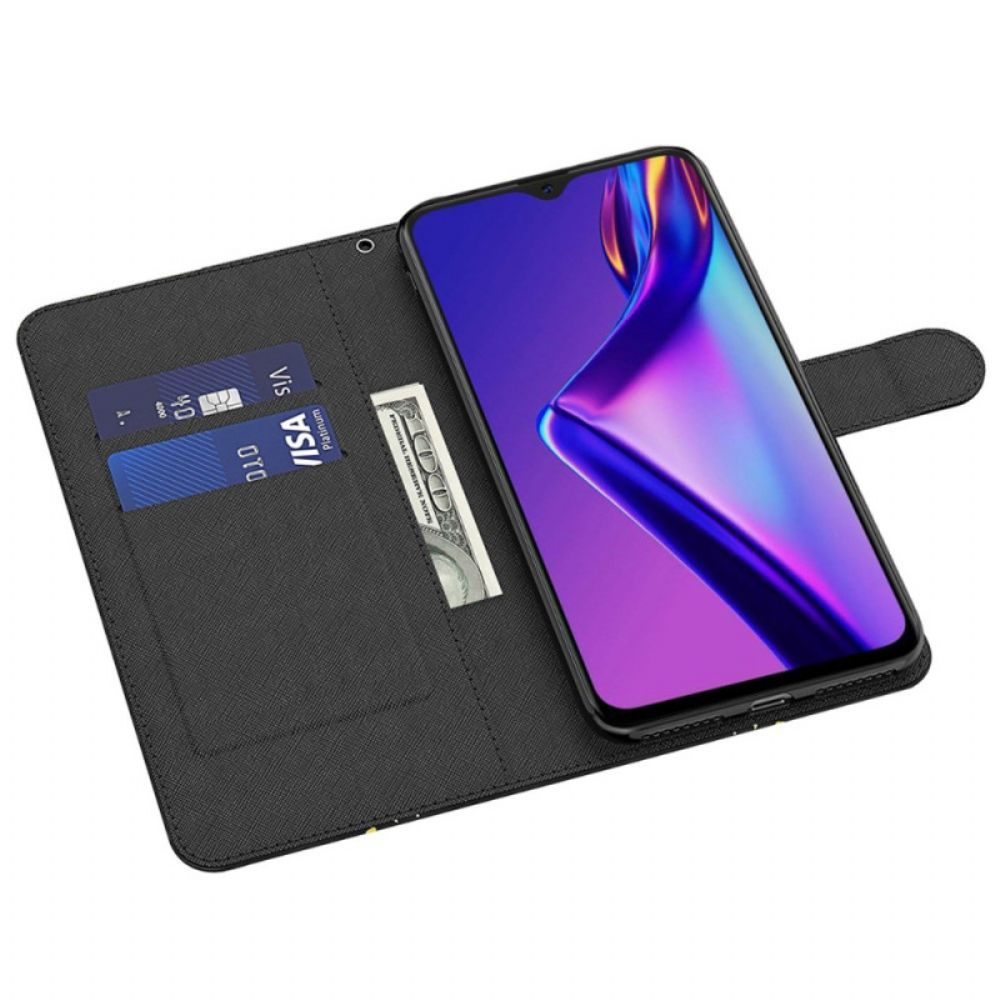 Flip Case voor Oppo A94 5G Vlinder Met Koord