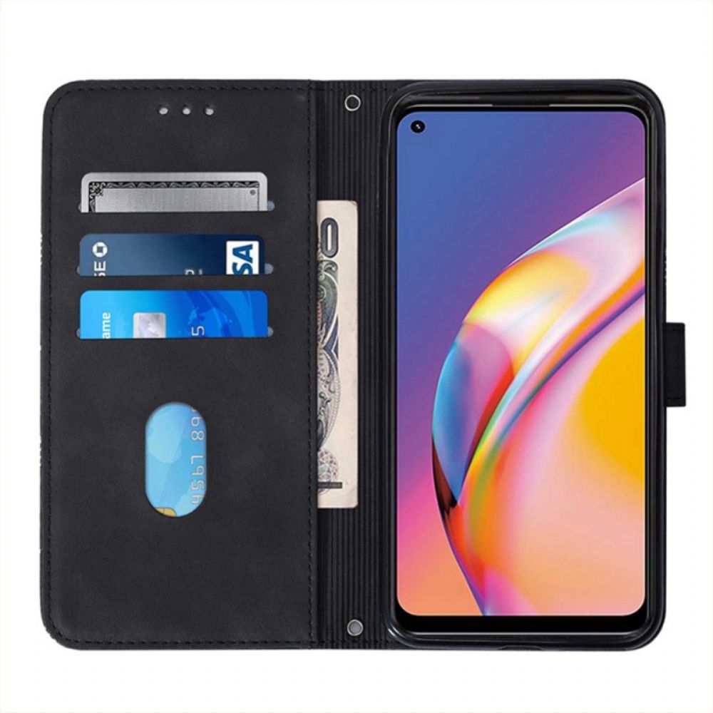 Folio-hoesje voor Oppo A94 5G Kunstleer Met Riem