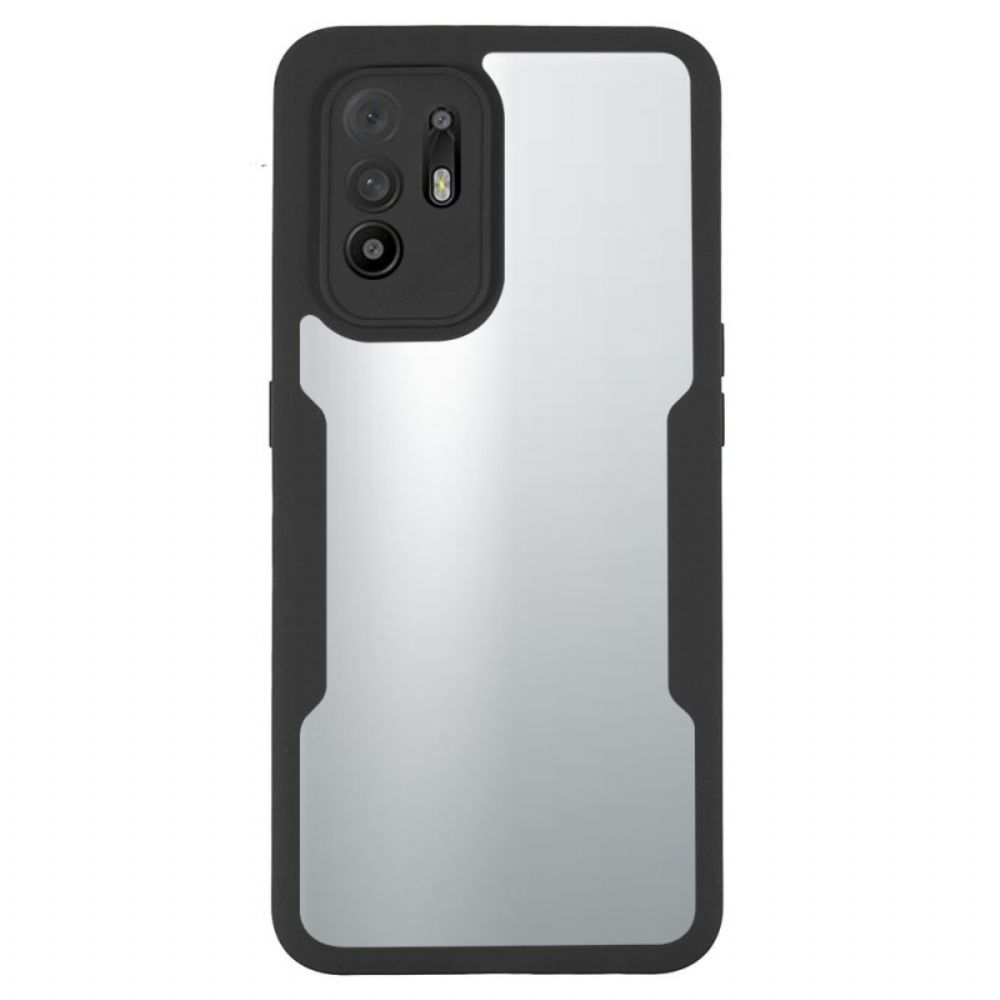 Hoesje voor Oppo A94 5G Hybride Transparant Gekleurde Randen