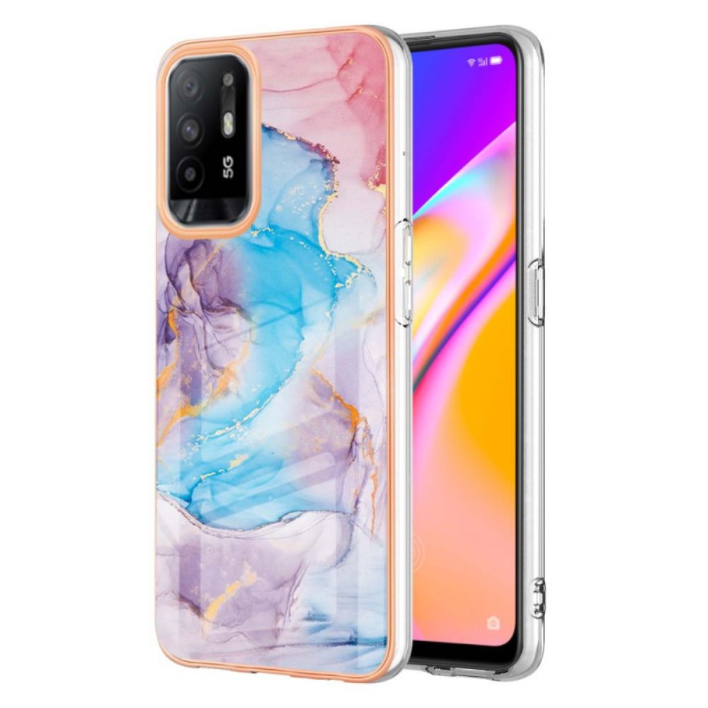 Hoesje voor Oppo A94 5G Pastelmarmer