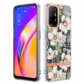 Hoesje voor Oppo A94 5G Pioenroos Bloemen