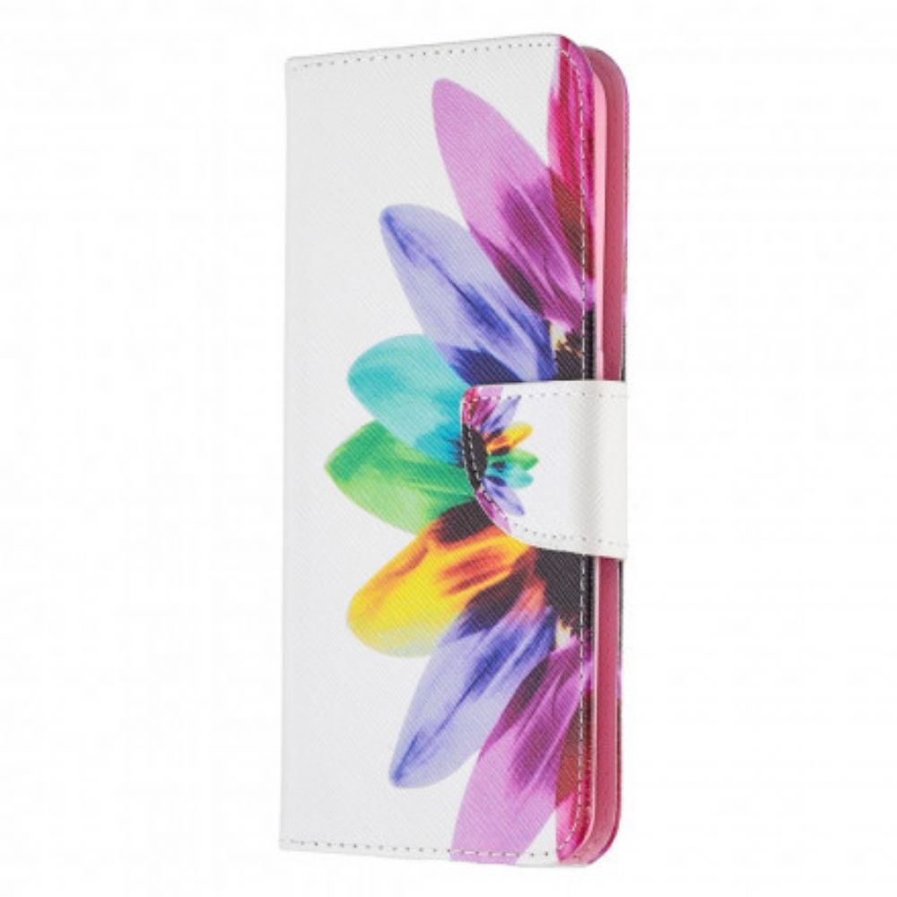 Leren Hoesje voor Oppo A94 5G Aquarel Bloem