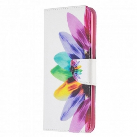 Leren Hoesje voor Oppo A94 5G Aquarel Bloem