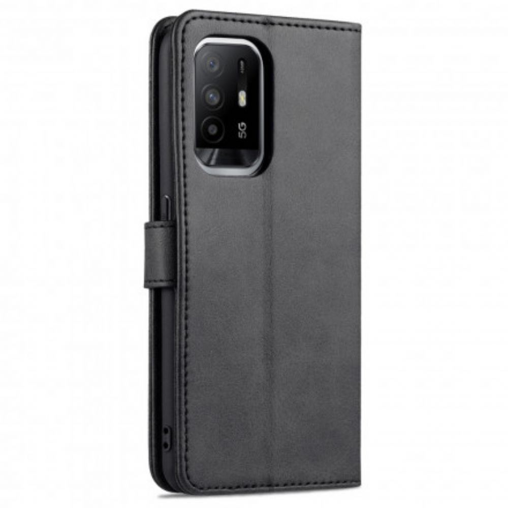 Leren Hoesje voor Oppo A94 5G Azns Ledereffect