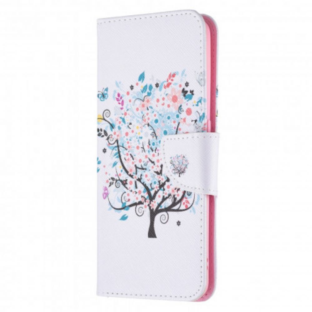 Leren Hoesje voor Oppo A94 5G Bloemrijke Boom