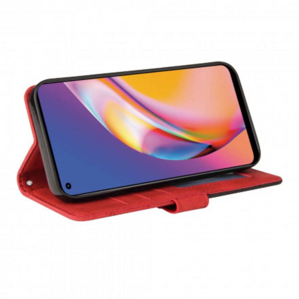 Leren Hoesje voor Oppo A94 5G Signature Tweekleurig Kunstleer