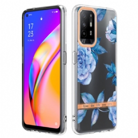 Telefoonhoesje voor Oppo A94 5G Naadloze Pioenroos Bloemen