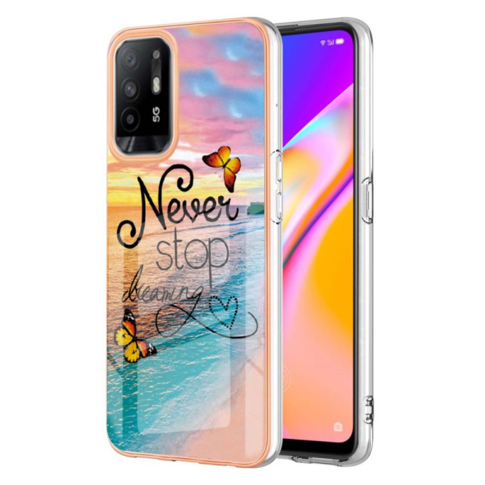 Telefoonhoesje voor Oppo A94 5G Stop Nooit Met Dromen