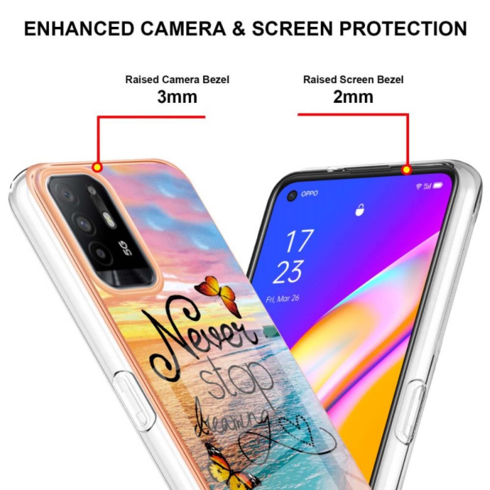 Telefoonhoesje voor Oppo A94 5G Stop Nooit Met Dromen