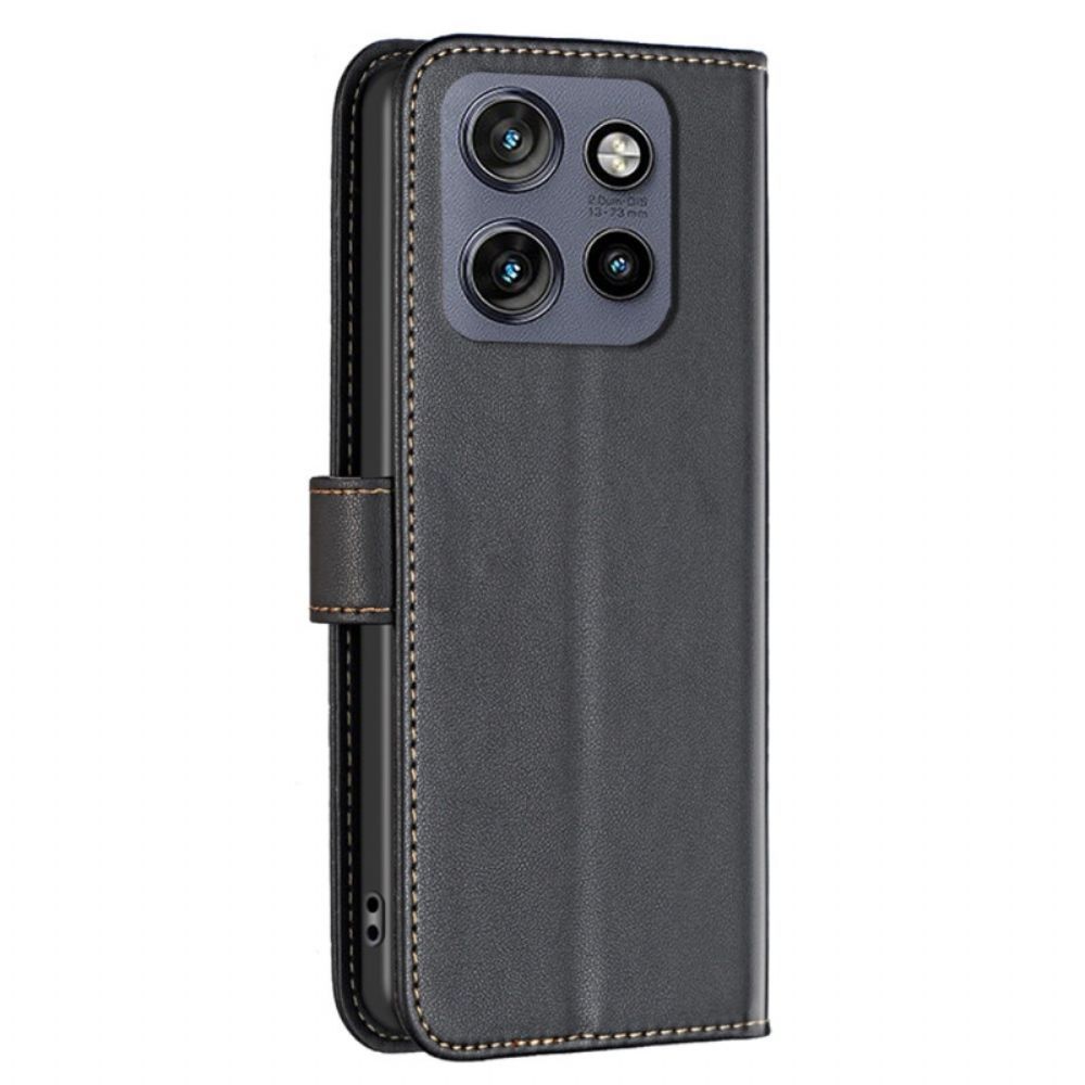 Flip Case Leren Motorola Edge 50 Neo Binfen Kleur