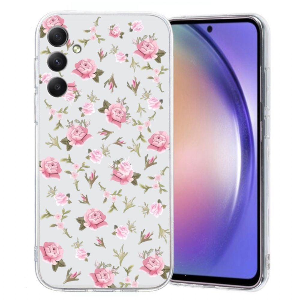 Case Hoesje Samsung Galaxy S24 Fe Telefoonhoesje Bloemen