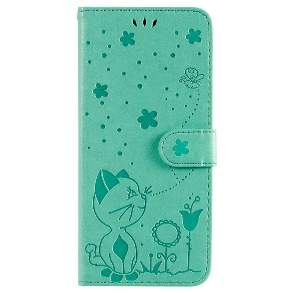 Flip Case Leren Samsung Galaxy S24 Fe Kat En Bij