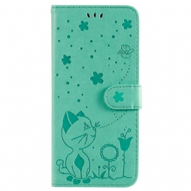 Flip Case Leren Samsung Galaxy S24 Fe Kat En Bij