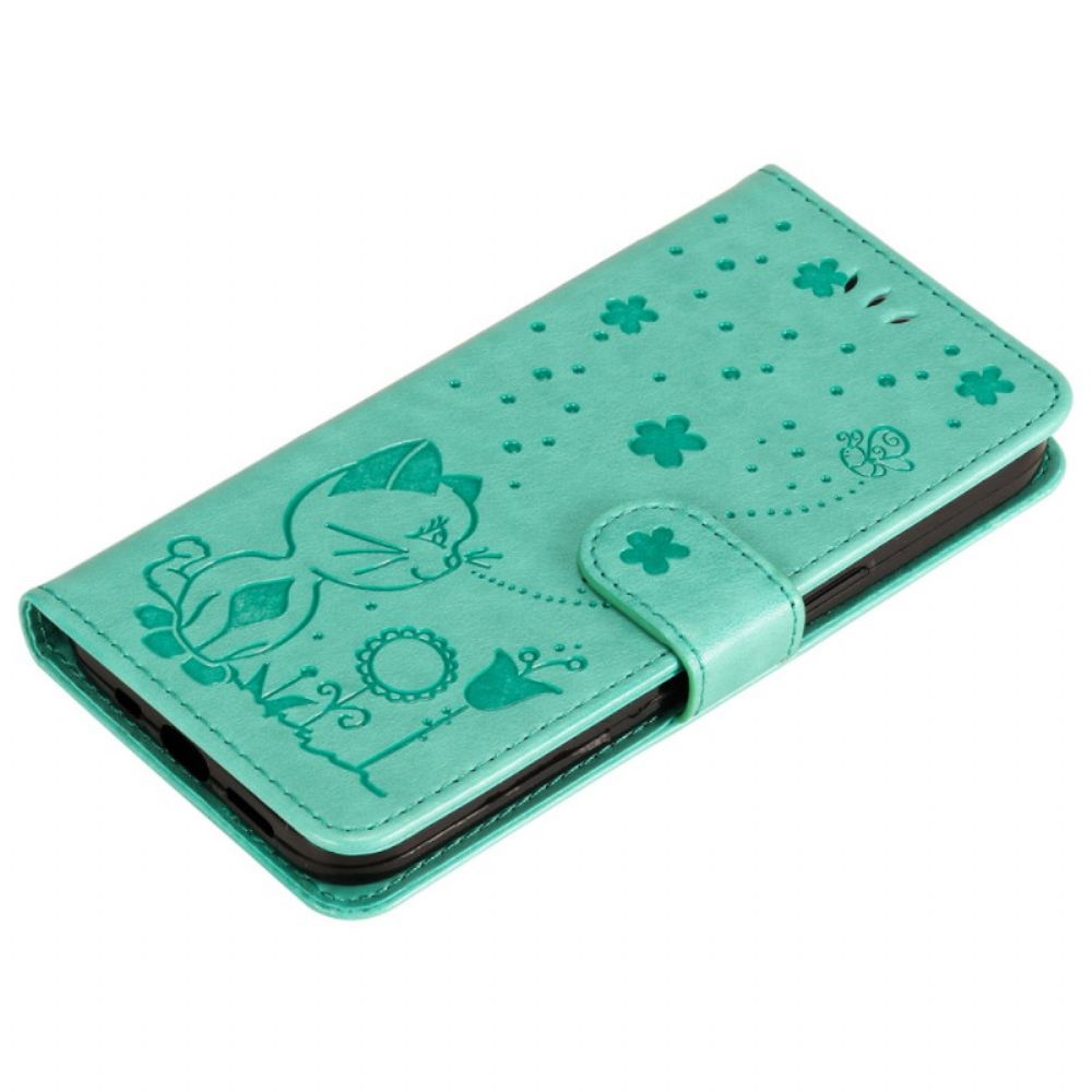 Flip Case Leren Samsung Galaxy S24 Fe Kat En Bij