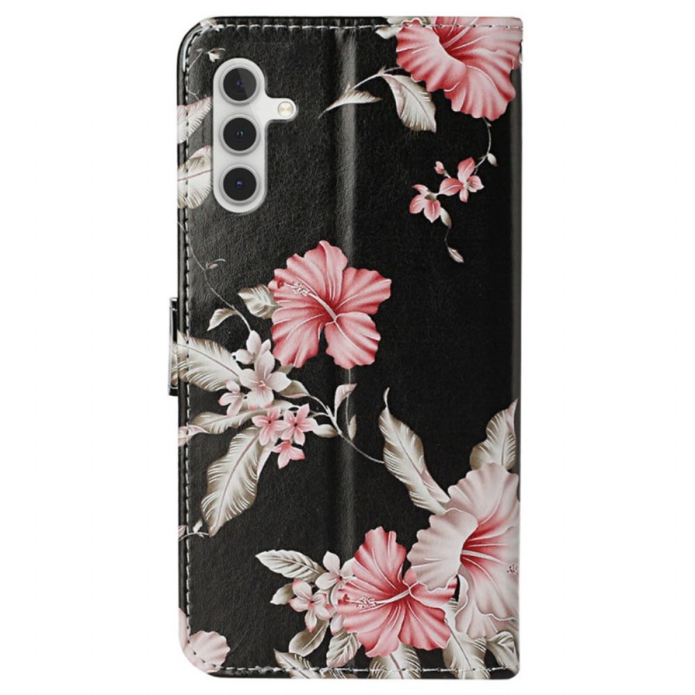 Flip Case Leren Samsung Galaxy S24 Fe Rododendron