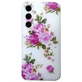 Hoesje Samsung Galaxy S24 Fe Roze Bloemen Bescherming Hoesje