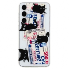 Hoesje Voor Samsung Galaxy S24 Fe Zwarte Katten