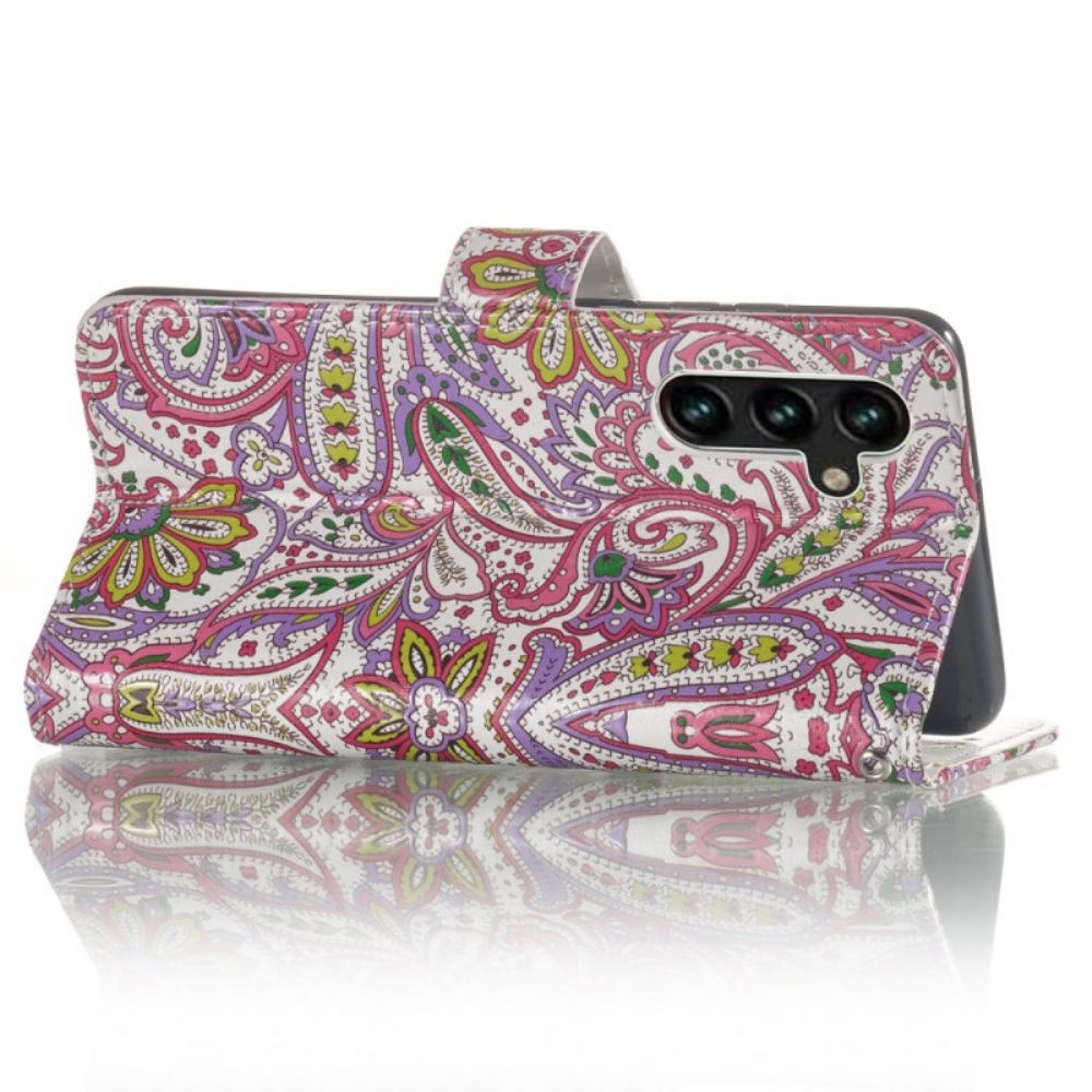 Leren Hoesje Samsung Galaxy S24 Fe Paisley-patroon Bescherming Hoesje