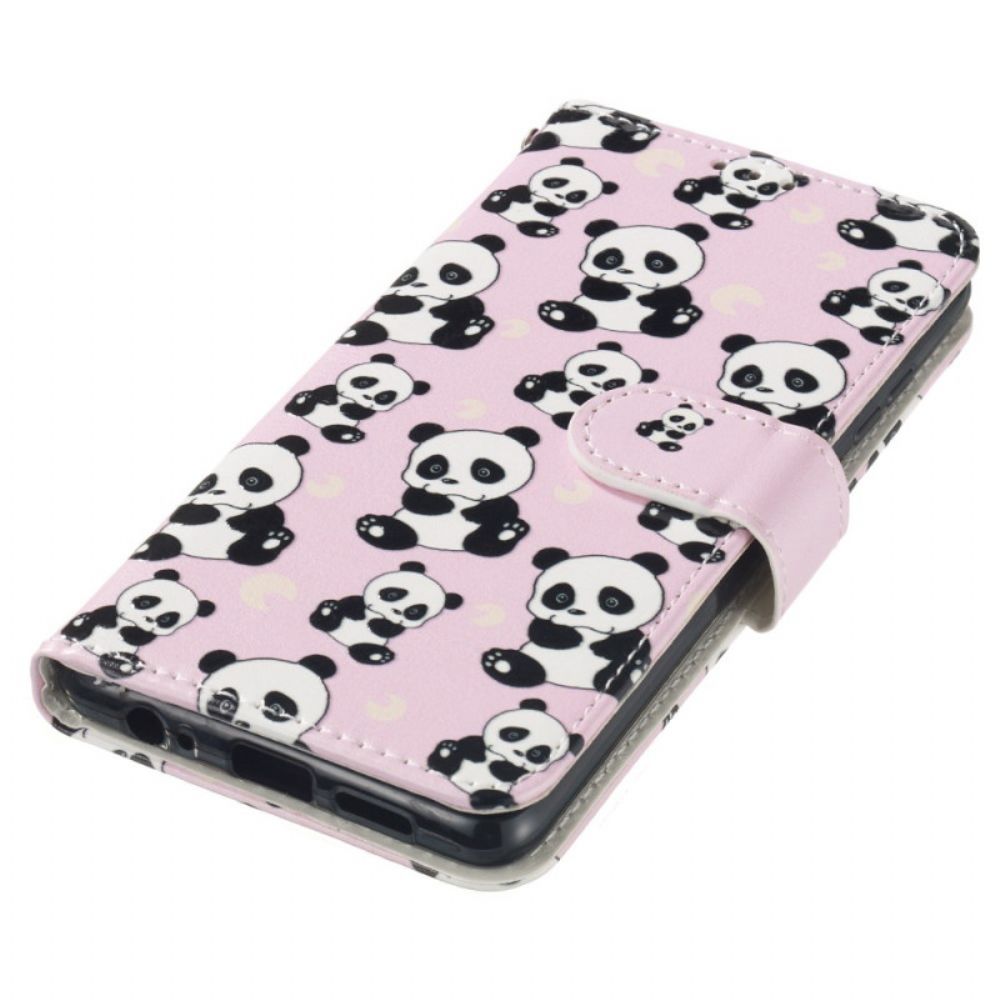 Leren Hoesje Samsung Galaxy S24 Fe Panda's