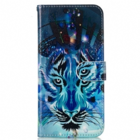 Leren Hoesje Samsung Galaxy S24 Fe Wolfprint Band Bescherming Hoesje