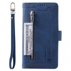 Leren Hoesje Voor Samsung Galaxy S24 Fe 9 Lanyard-kaarthouders