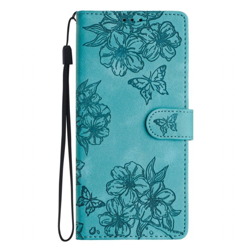 Leren Hoesje Voor Samsung Galaxy S24 Fe Floralie