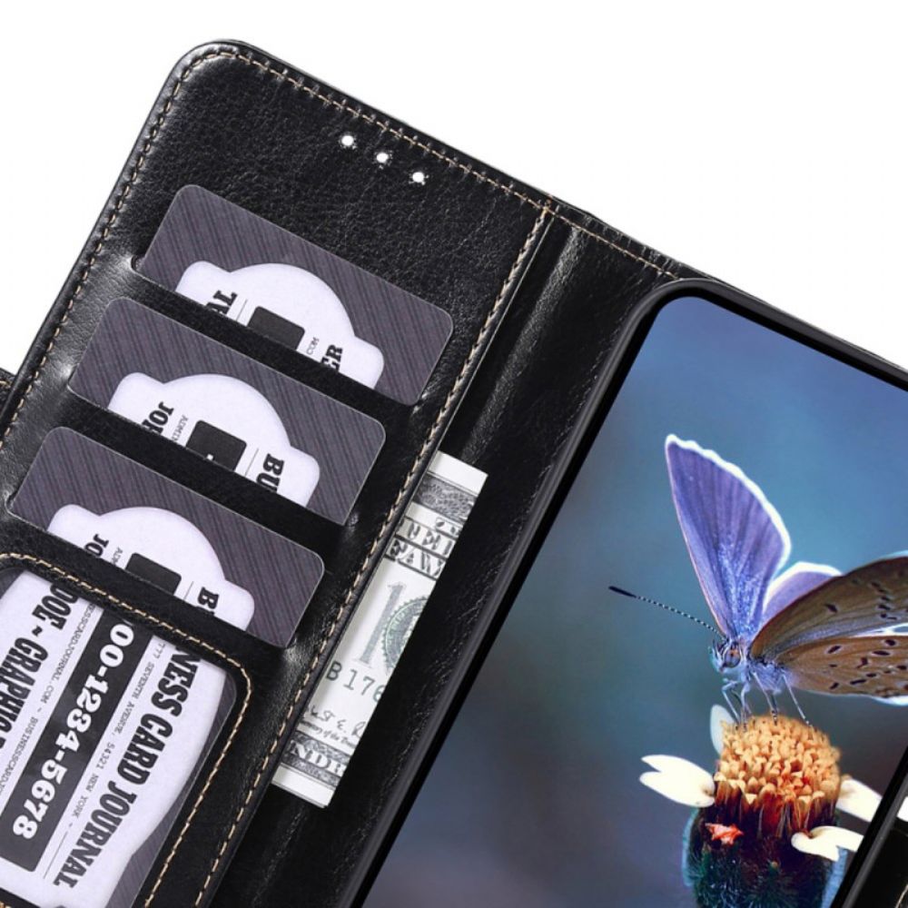 Leren Hoesje Voor Samsung Galaxy S24 Fe Klassiek Abeel