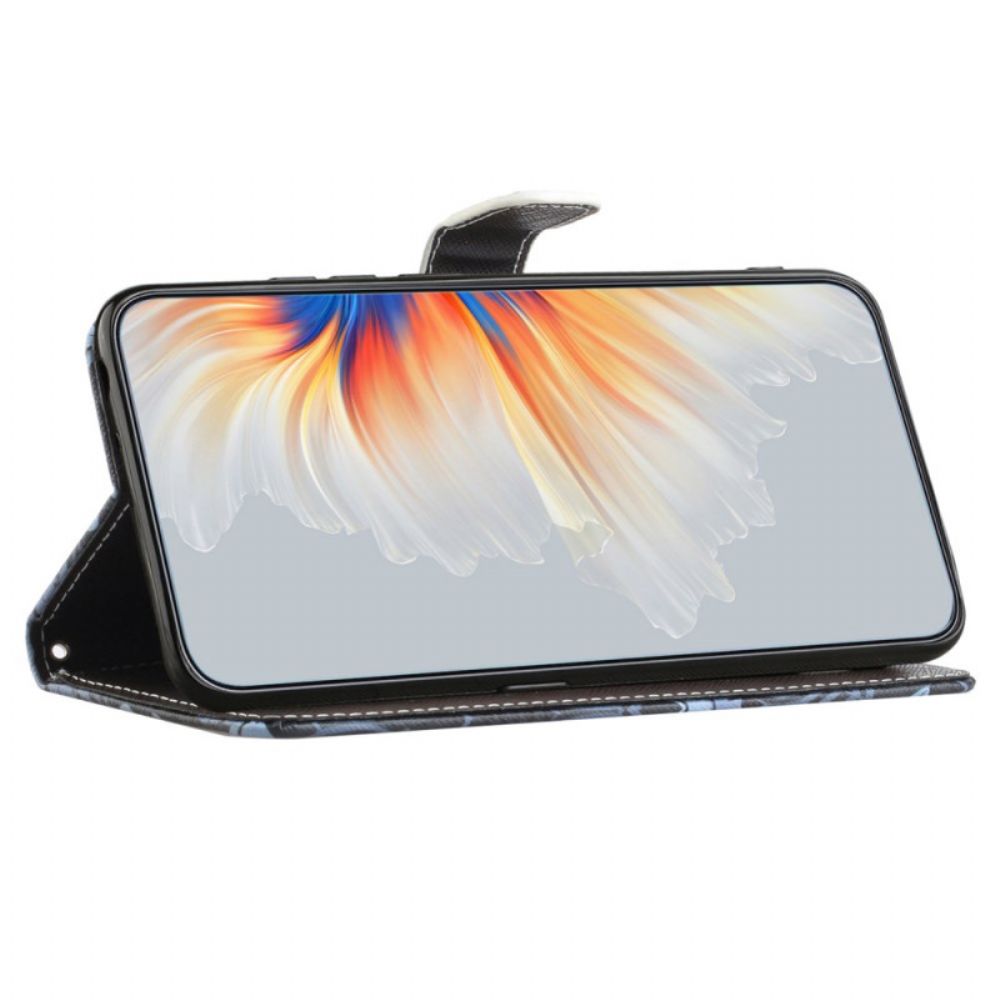 Leren Hoesje Voor Samsung Galaxy S24 Fe Luipaard Met Riem