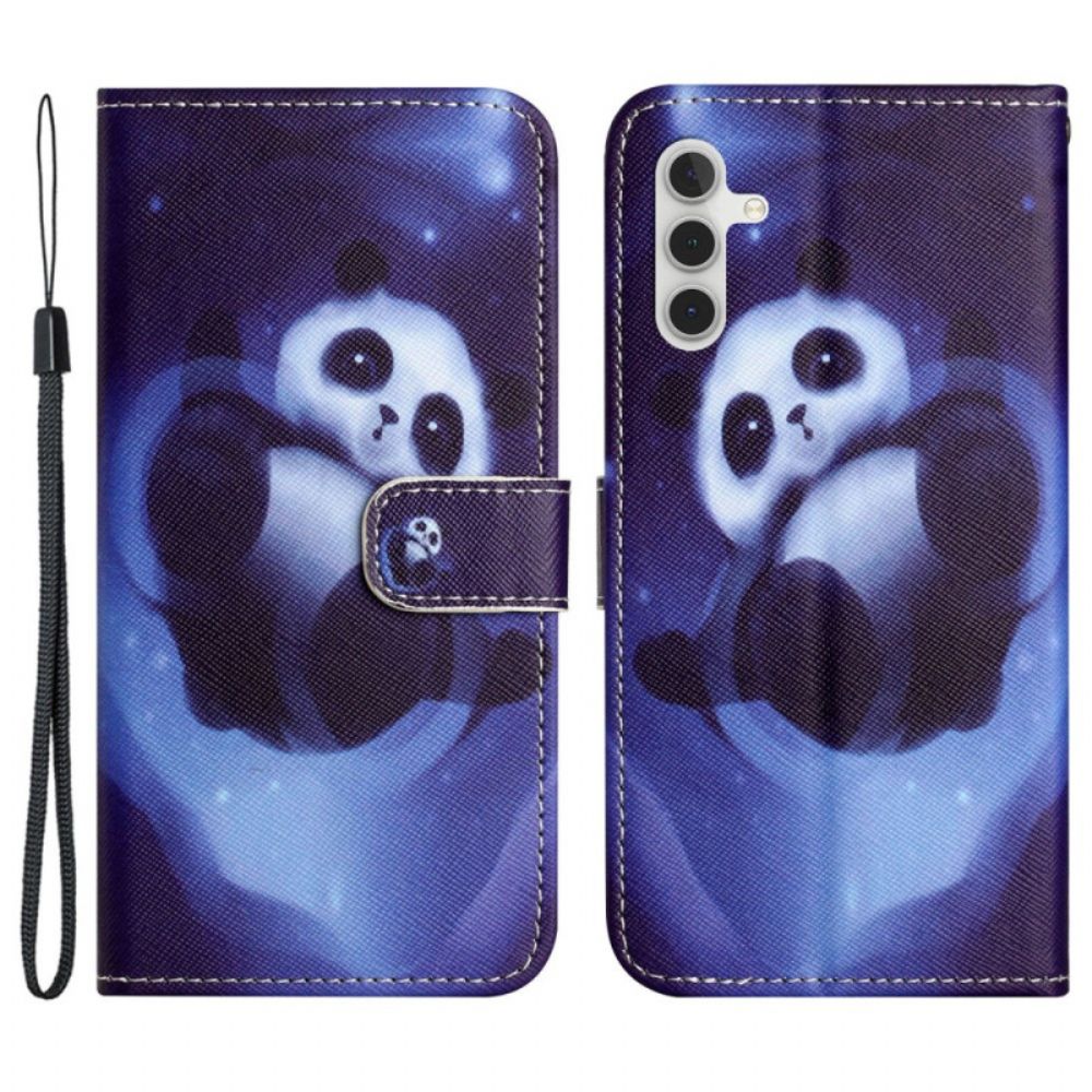 Leren Hoesje Voor Samsung Galaxy S24 Fe Panda-ruimte