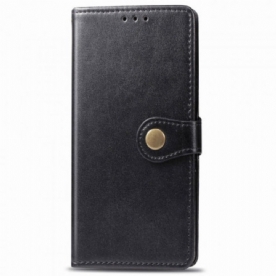 Folio-hoesje voor Samsung Galaxy A71 5G Faux Leder En Vintage Sluiting