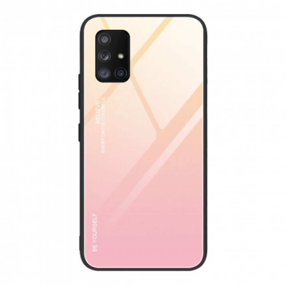 Hoesje voor Samsung Galaxy A71 5G Wees Jezelf Van Gehard Glas