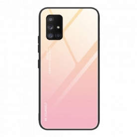 Hoesje voor Samsung Galaxy A71 5G Wees Jezelf Van Gehard Glas