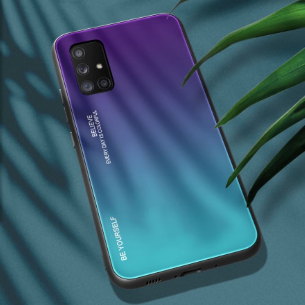 Hoesje voor Samsung Galaxy A71 5G Wees Jezelf Van Gehard Glas