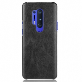 Telefoonhoesje voor OnePlus 8 Pro Prestaties Litchi Leder Effect