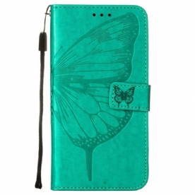 Folio-hoesje voor Samsung Galaxy S23 Plus 5G Met Ketting Barokke Strappy Vlinder