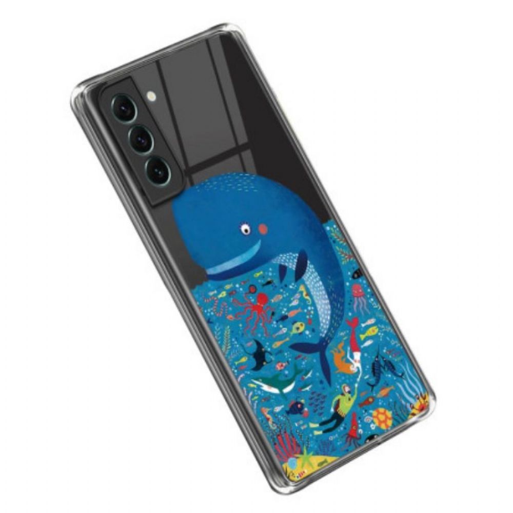 Telefoonhoesje voor Samsung Galaxy S23 Plus 5G Transparante Walvis