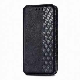 Bescherming Hoesje voor Motorola Edge 20 Pro Folio-hoesje Diamant Textuur Leereffect