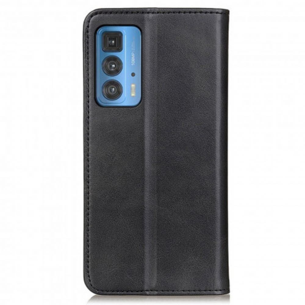 Bescherming Hoesje voor Motorola Edge 20 Pro Folio-hoesje Gesplitst Leerontwerp