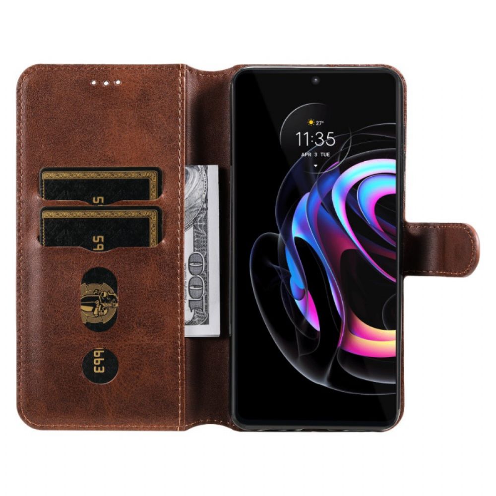 Flip Case voor Motorola Edge 20 Pro Effen Kleur Serie