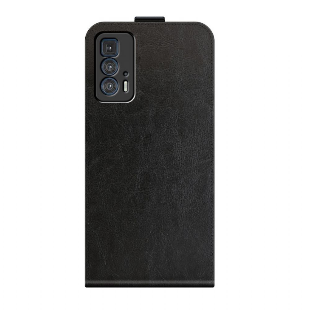 Flip Case voor Motorola Edge 20 Pro Folio-hoesje Verticaal Leereffect Met Flap