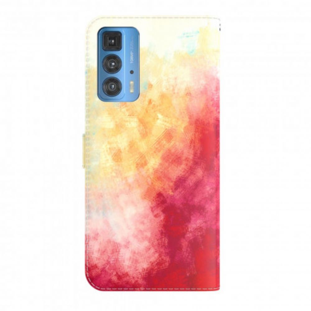 Folio-hoesje voor Motorola Edge 20 Pro Aquarel