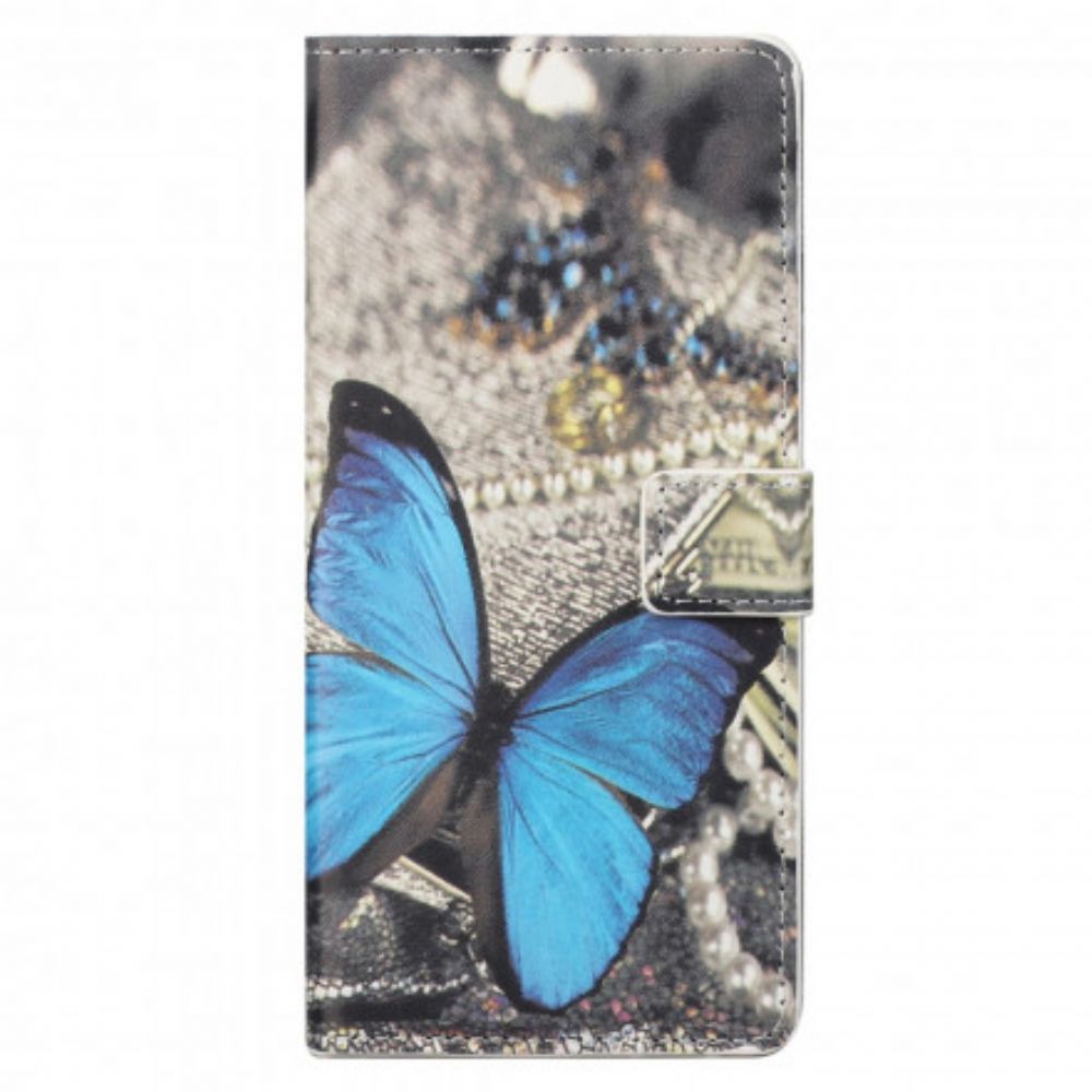 Folio-hoesje voor Motorola Edge 20 Pro Blauwe Vlinder