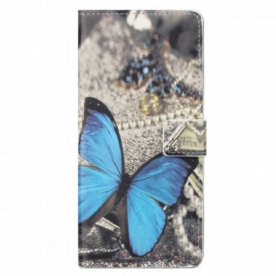 Folio-hoesje voor Motorola Edge 20 Pro Blauwe Vlinder