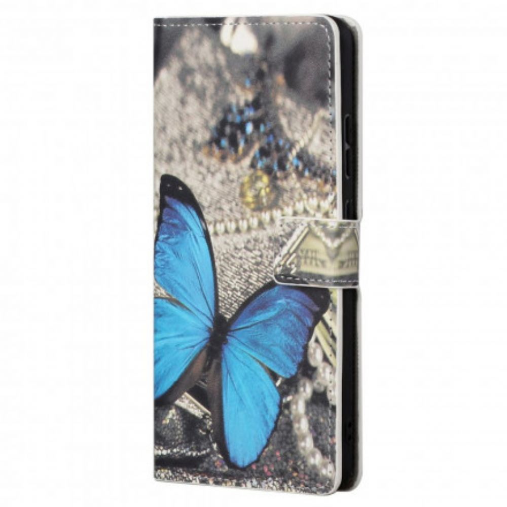 Folio-hoesje voor Motorola Edge 20 Pro Blauwe Vlinder